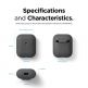 Elago Airpods Silicone Case - силиконов калъф за Apple Airpods 2 with Wireless Charging Case (тъмносив) 3