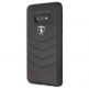 Ferrari Heritage Quilted Hard Case - кожен кейс (естествена кожа) за Samsung Galaxy S10e (черен) 1