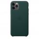 Apple iPhone Leather Case - оригинален кожен кейс (естествена кожа) за iPhone 11 Pro (зелен) 5