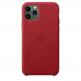 Apple iPhone Leather Case - оригинален кожен кейс (естествена кожа) за iPhone 11 Pro (червен) 2
