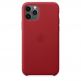 Apple iPhone Leather Case - оригинален кожен кейс (естествена кожа) за iPhone 11 Pro (червен) 5