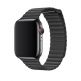 Apple Black Leather Loop Large - оригинална кожена каишка за Apple Watch 42мм, 44мм (черен) 1