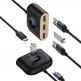 Baseus USB-C Square Round Hub Adapter - 4-портов USB-C хъб за компютри и лаптопи (черен) 1