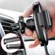 Baseus Wireless Charger Gravity Car Mount - поставка за радиатора на кола с безжично зареждане за Qi съвместими смартфони (червен) 3