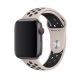 Apple Watch Nike Sport Band - оригинална силиконова каишка за Apple Watch 42мм, 44мм (бежов-черен) 1