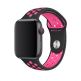 Apple Watch Nike Sport Band - оригинална силиконова каишка за Apple Watch 38мм, 40мм (черен-розов)  1
