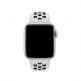 Apple Watch Nike Sport Band - оригинална силиконова каишка за Apple Watch 38мм, 40мм (бял-черен)  2
