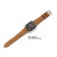 Torrii Leather Band - кожена каишка за Apple Watch 42мм, 44мм (кафява с бели шевове) 2