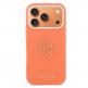Дизайнерски кожен кейс с MagSafe за iPhone 17 Pro Max - Guess PU Saffiano Resin Logo MagSafe Case (оранжев) 2