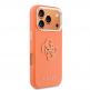 Дизайнерски кожен кейс с MagSafe за iPhone 17 Pro Max - Guess PU Saffiano Resin Logo MagSafe Case (оранжев) 3