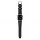 Nomad Strap Traditional Leather - кожена (естествена кожа) каишка за Apple Watch 42мм, 44мм (черен-сребрист) 1