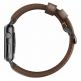 Nomad Strap Traditional Leather - кожена (естествена кожа) каишка за Apple Watch 42мм, 44мм (кафяв-черен) 3