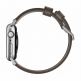 Nomad Strap Modern Slim Leather - кожена (естествена кожа) каишка за Apple Watch 38мм, 40мм (кафяв-сребрист) 2
