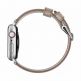Nomad Strap Modern Slim Leather - кожена (естествена кожа) каишка за Apple Watch 38мм, 40мм (свeтлокафяв-сребрист) 2
