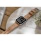 Nomad Strap Modern Slim Leather - кожена (естествена кожа) каишка за Apple Watch 38мм, 40мм (свeтлокафяв-сребрист) 8