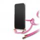 Guess Gradient Case With Strap - дизайнерски кейс с висока защита и връзка за носене за iPhone 11 Pro (розов) 1