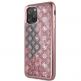 Guess Peony Liquid Glitter Case - дизайнерски кейс с висока защита за iPhone 11 Pro Max (розов) 1