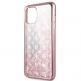 Guess Peony Liquid Glitter Case - дизайнерски кейс с висока защита за iPhone 11 Pro Max (розов) 2