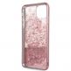 Guess Peony Liquid Glitter Case - дизайнерски кейс с висока защита за iPhone 11 Pro Max (розов) 3