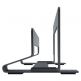 Macally Vertical Laptop Stand - вертикална стоманена поставка за MacBook и лаптопи (тъмносив)  4