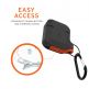 Urban Armor Gear Soft Touch Waterproof Silicone Hang Case - водо и удароустойчив силиконов калъф с карабинер за Apple Airpods (черен-оранжев) 9