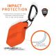 Urban Armor Gear Soft Touch Waterproof Silicone Hang Case - водо и удароустойчив силиконов калъф с карабинер за Apple Airpods (оранжев) 2