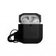 Urban Armor Gear Soft Touch Waterproof Silicone Hang Case - водо и удароустойчив силиконов калъф с карабинер за Apple Airpods (черен) 2