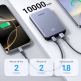 Преносима външна батерия с 1xUSB-C и 1xUSB-A изходи и технология за бързо зареждане - Ugreen Two Way Power Bank 10000 mAh 22.5W (сив) 5