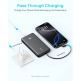 Външна батерия с вграден USB-C кабел, USB-C и USB-A портове и технология за бързо зареждане - Anker Zolo Power Bank, 10000mAh, 22.5W, QC + PD (черен)  4