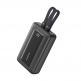 Външна батерия с вградени USB-C кабели и USB-C, USB-A портове и технология за бързо зареждане - Anker Zolo Power Bank 45W 20000 mAh (черен)
