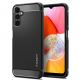Тънък качествен силиконов (TPU) калъф за Samsung Galaxy A14 4G - Spigen Rugged Armor Case (черен) 9