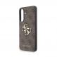 Дизайнерски кожен кейс за Samsung Galaxy A36 - Guess PU 4G Metal Logo Leather Hard Case (кафяв) 3