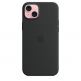 Оригинален силиконов кейс за iPhone 15 Plus с MagSafe (черен)  - Apple iPhone Silicone Case with MagSafe 1