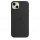Оригинален силиконов кейс за iPhone 15 Plus с MagSafe (черен)  - Apple iPhone Silicone Case with MagSafe 2