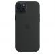 Оригинален силиконов кейс за iPhone 15 Plus с MagSafe (черен)  - Apple iPhone Silicone Case with MagSafe 3