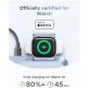 Преносима тройна поставка (пад) за безжично зареждане за iPhone с MagSafe, Apple Watch, AirPods и Qi съвместими мобилни устройства - Ugreen MagFlow 3-in-1 Qi2 Magnetic Wireless Charger (син) 6