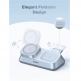  Преносима тройна поставка (пад) за безжично зареждане за iPhone с MagSafe, Apple Watch, AirPods и Qi съвместими мобилни устройства - Ugreen MagFlow 3-in-1 Qi2 Magnetic Wireless Charger (син) 11