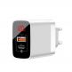 Baseus Mirror Lake Dual USB QC 3.0 Wall Charger 18W CCJMHC-A02 - захранване за ел. мрежа с USB и USB-C изходи и технология за бързо зареждане (бял) 1