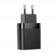 Baseus Mirror Lake Dual USB QC 3.0 Wall Charger 18W CCJMHA-A01 - захранване за ел. мрежа с два USB изхода и технология за бързо зареждане (черен) 1
