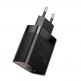 Baseus Mirror Lake Dual USB QC 3.0 Wall Charger 18W CCJMHA-A01 - захранване за ел. мрежа с два USB изхода и технология за бързо зареждане (черен) 3