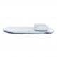 Baseus Simple 2in1 Wireless Charger - двойна поставка (пад) с Fast Charge технология за безжично зареждане за Qi съвместими устройства и Apple Airpods (бял) 1