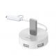 Baseus USB-A & USB-C Round Box Hub Adapter - 4-портов USB хъб за компютри и лаптопи (12 см) (бял) 1