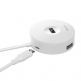 Baseus USB-A & USB-C Round Box Hub Adapter - 4-портов USB хъб за компютри и лаптопи (100 см) (бял) 1