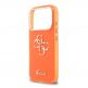 Хибриден удароустойчив кейс за iPhone 17 Pro - Guess IML 4G Script Metal Logo Case (оранжев) 4