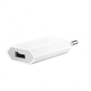 Apple USB Power Adapter 5W - оригиналнo захранване с USB изход за ел. мрежа за iPhone и iPod (retail опаковка)