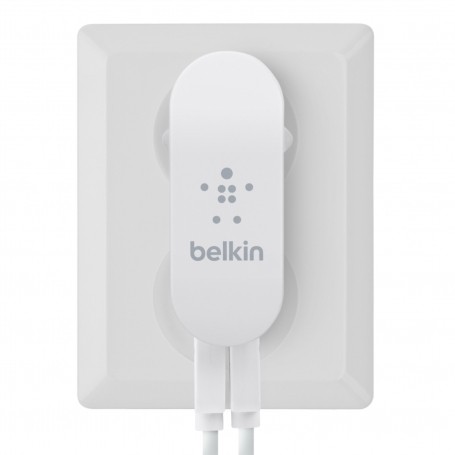 Belkin 220V Dual USB 2x2100mAh - кабел и захранване за ел. мрежа с два USB изхода за iPad и таблети