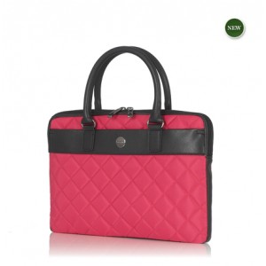 Knomo Avignon 13 X-slim Brief - дамска кожена чанта за преносими компютри до 13 инча (розов)