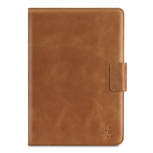 Belkin Leather Tab с Auto Wake - кожен калъф с поставка за iPad Mini, iPad mini 2, iPad mini 3 (кафяв)