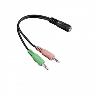 Hama Jack Adapter - аудио сплитер (адаптер) 1 х 3.5 женско към 2 х 3.5 мъжко за мобилни устройства