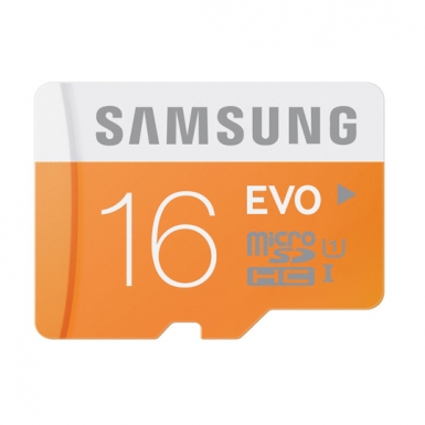 Samsung MicroSDHC 16GB EVO UHS-I Memory Card - microSDHC памет с SD адаптер за Samsung устройства (клас 10)